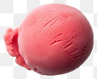 PNG Rawberry-flavor ice-cream-ball dessert food. AI generated Image by rawpixel.
