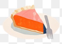 PNG Pumpkin pie dessert plate food. AI generated Image by rawpixel.