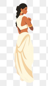 PNG Minimalist indian woman drawing wedding sketch. 