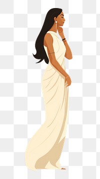 PNG Minimalist indian woman fashion drawing sketch. AI generated Image by rawpixel.