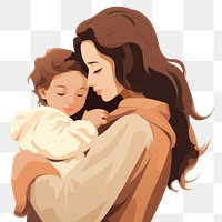 PNG Hugging adult child woman. AI generated Image by rawpixel.