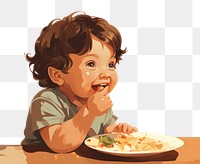 PNG Eating baby biting food eating innocence happiness. 