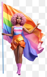 PNG Drag queen portrait flag  