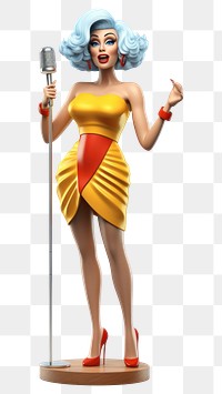 PNG Drag queen figurine portrait cartoon. AI generated Image by rawpixel.