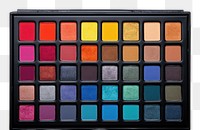 PNG Gothic rainbow eye shadow palette product white background arrangement technology. 