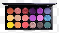 PNG Gothic rainbow eye shadow palette product white background arrangement blackboard. 