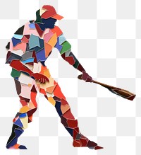 PNG Baseball player art origami paper. 