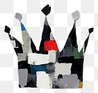 PNG Crown painting collage art. 