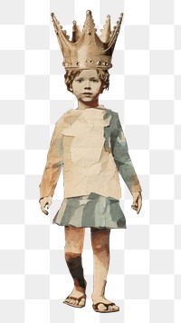 PNG King wearing crown art kid representation. AI generated Image by rawpixel.