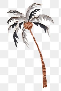 PNG Palm tree plant art creativity. AI generated Image by rawpixel.