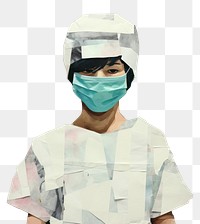 PNG Surgeon wearing surgeon scrub suit protection portrait. 