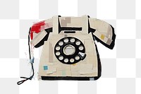 PNG Telephone art electronics technology. AI generated Image by rawpixel.