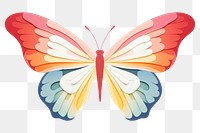 PNG Butterfly insect art white background. AI generated Image by rawpixel.