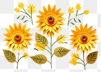 PNG Sunflowers plant petal art. 