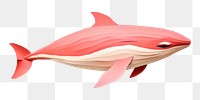 PNG Colorful paper whale art. Pink whale, paper layers, creative design. Artistic whale, vibrant pink, layered paper. Whale art, pink, paper craft. 