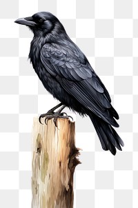 PNG Crow blackbird drawing animal. 