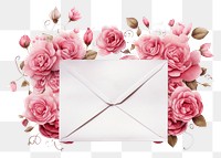 PNG Love letter envelope flower paper. 