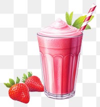 PNG Smoothie strawberry milkshake fruit. 