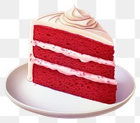 PNG Red velvet cake dessert cream food. 