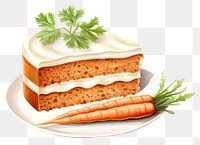 PNG Carrot cake vegetable dessert herbs. 