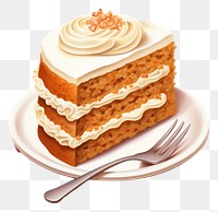 PNG Carrot cake dessert cream food. AI generated Image by rawpixel.