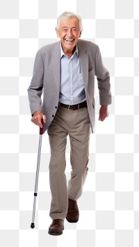 PNG Walking portrait adult cane. 