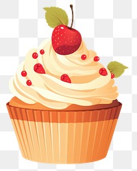 PNG Fruit cupcake food dessert cream. 