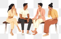 PNG Talking adult conversation togetherness. AI generated Image by rawpixel.