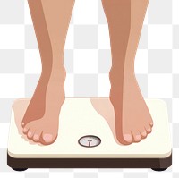 PNG Weight scale barefoot standing finger. 