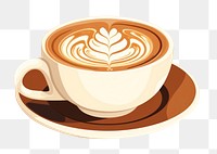 PNG Latte cup coffee drink. AI generated Image by rawpixel.