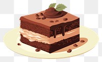 PNG Chocolate cake food dessert confectionery. AI generated Image by rawpixel.