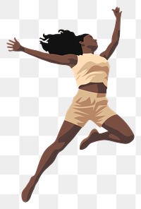 PNG Woman jumping dancing flexibility. AI generated Image by rawpixel.