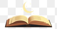 PNG Opened quran moon publication astronomy. AI generated Image by rawpixel.
