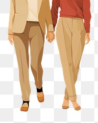 PNG Lgbt couple footwear walking pants. 