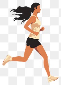 PNG A woman jogging footwear running determination. AI generated Image by rawpixel.