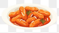 PNG Tteokbokki food meal dish. AI generated Image by rawpixel.