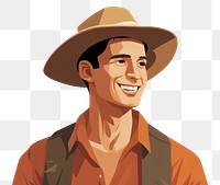 PNG Farmer portrait smiling adult. AI generated Image by rawpixel.