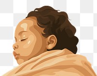 PNG Infant sleeping portrait female. 