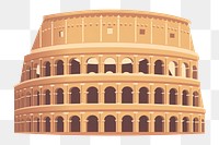 PNG Minimalist colosseum architecture building amphitheater. 