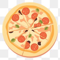 PNG Minimalist pizza food pepperoni freshness. 