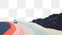 PNG Road trip art painting outdoors. AI generated Image by rawpixel.