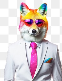 PNG Necktie fox glasses mammal. 