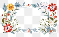 PNG Flower frame pattern plant art. 