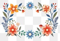 PNG Flower frame pattern plant art. 