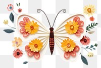 PNG Butterfly pattern flower art. 