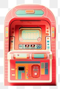 PNG Retro Arcade Game Machine machine game white background. AI generated Image by rawpixel.