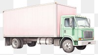 PNG A truck vehicle white background transportation. 