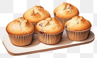 PNG Muffin dessert cupcake bread. AI generated Image by rawpixel.