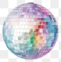 PNG Disco ball sphere white background celebration. 