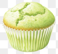 PNG Green tea muffin dessert cupcake food. 